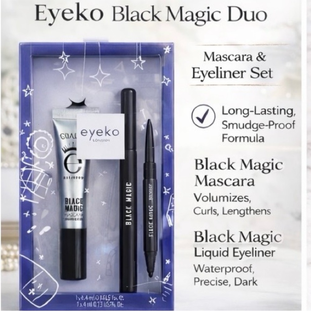 Eyeko Black Magic Duo Mascara & Eyeliner Set NIB